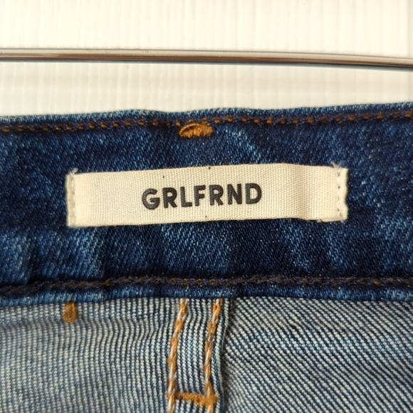 Grlfrnd Karolina Dark Wash High Rise Button Fly Skinny Jeans Joan Jett 28 - Picture 8 of 16